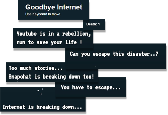 Visuel de Goodbye internet dans un mockup